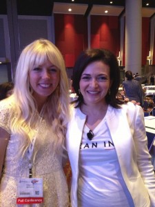 Here I am with Sheryl Sandberg, COO of Facebook, author of Lean In. My favorite chapter of “Lean In” was “The Myth of Doing It All.